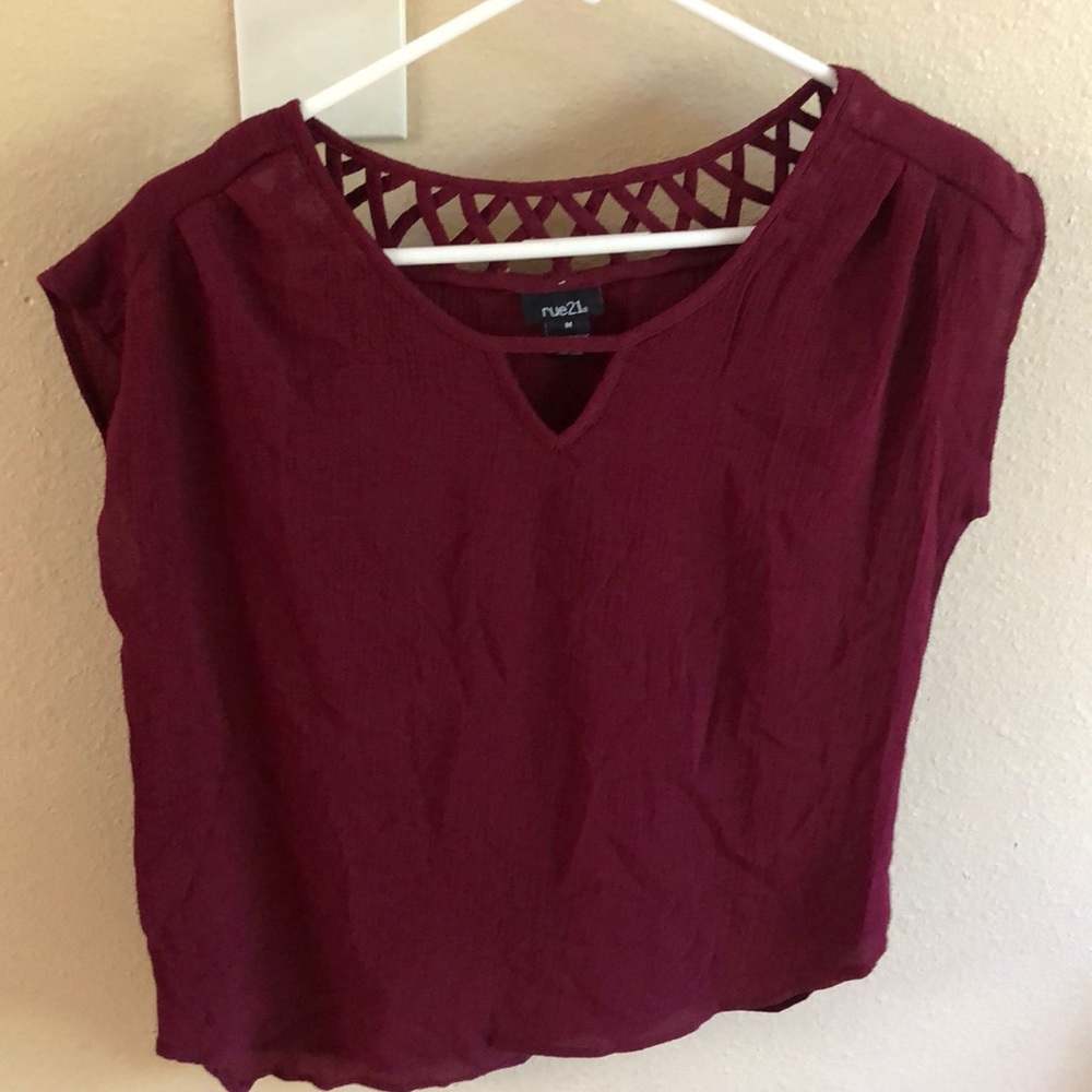 Maroon Rue 21 Blouse